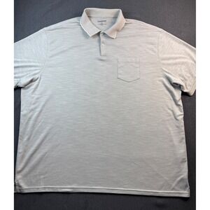 Travel Smart Mens‎ Polo Shirt Short Sleeve Pocket Gray Casual